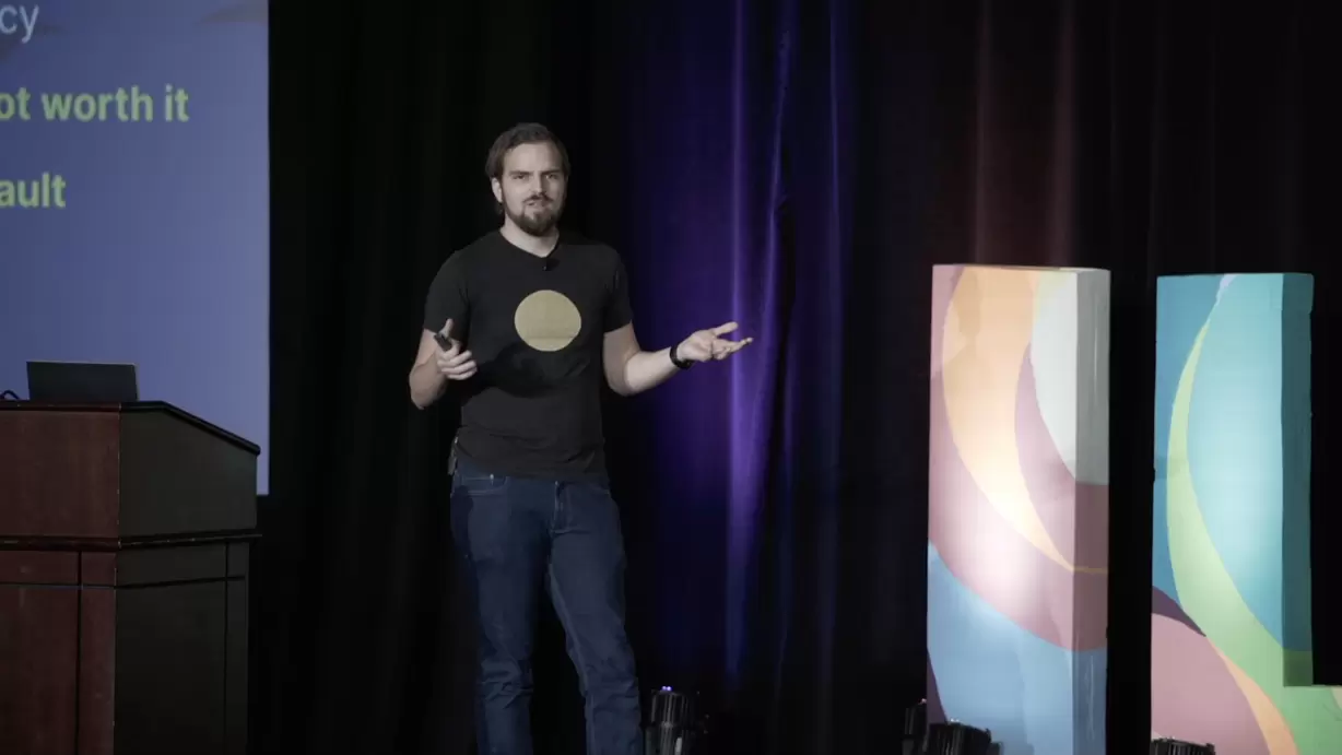 Stefan talking at a previous conference